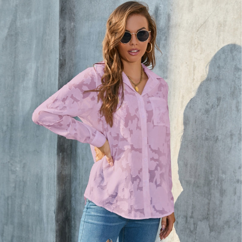 Women's Loose Casual Chiffon Shirt Tops