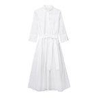 Women's Embroidered White Shirt Skirt