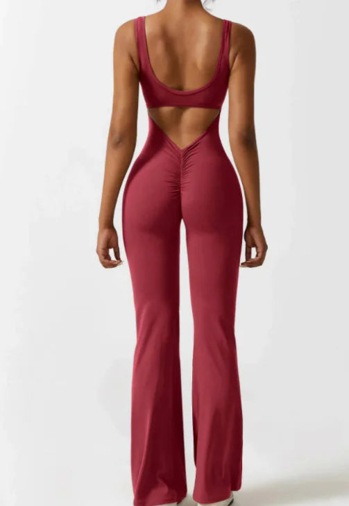 Women's Seamless Hollow Yoga Bodysuit Casual Activewear