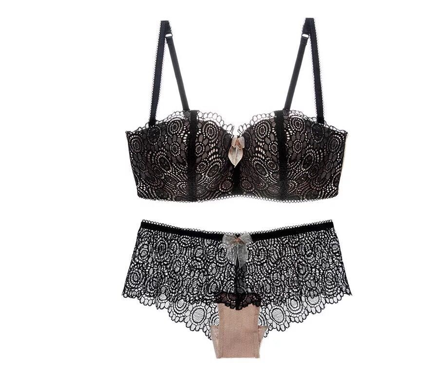 Women's Lingerie Set With Bra Women's Lingerie Unbranded Black 85C