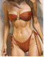 Women's Solid Bandeau Bikini Set
