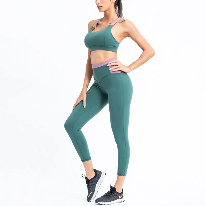 Women's 2020 Cross Border Yoga Suit Set Quick-Dry Activewear