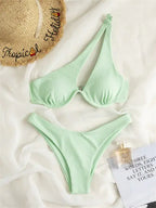 Women's Solid Ribbed Bikini Set
