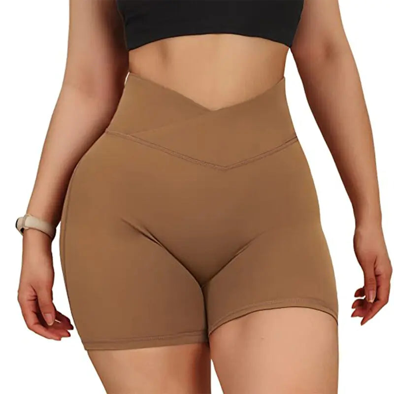 Women's High Waist Workout Seamless Fitness Yoga Shorts