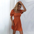 Women's Square Neck A-Line Dress