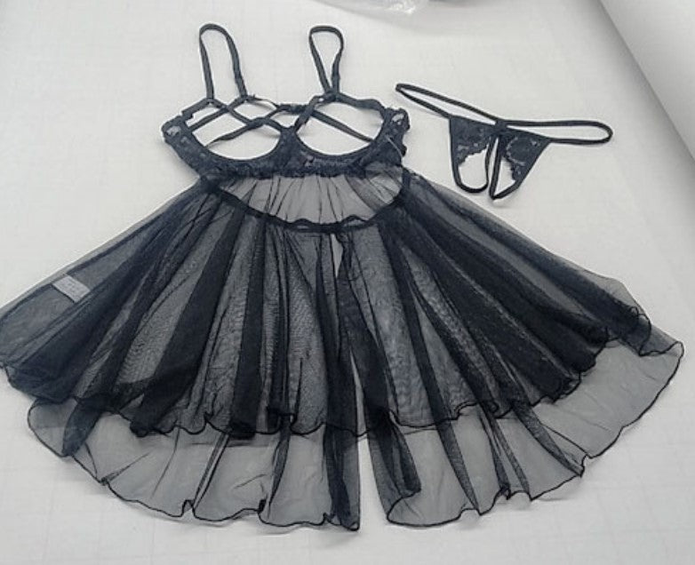 Women's Lingerie Nightdress With Adjustable Straps & Temptation Women's Lingerie Unbranded