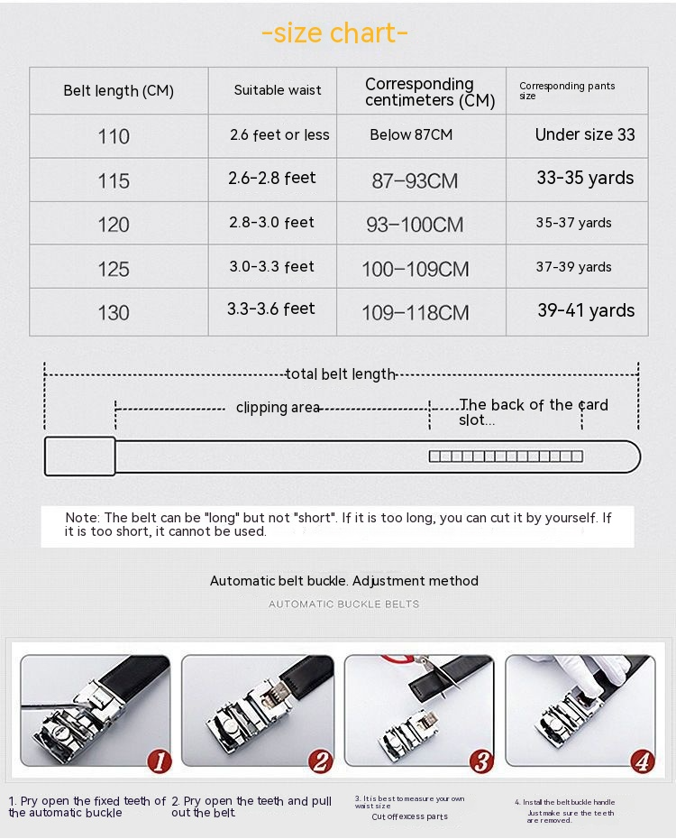 Men's Automatic Buckle Belt
