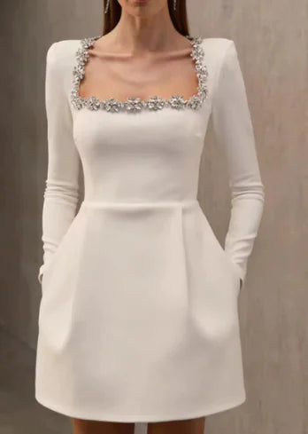 Women's Floral Rhinestone Dress