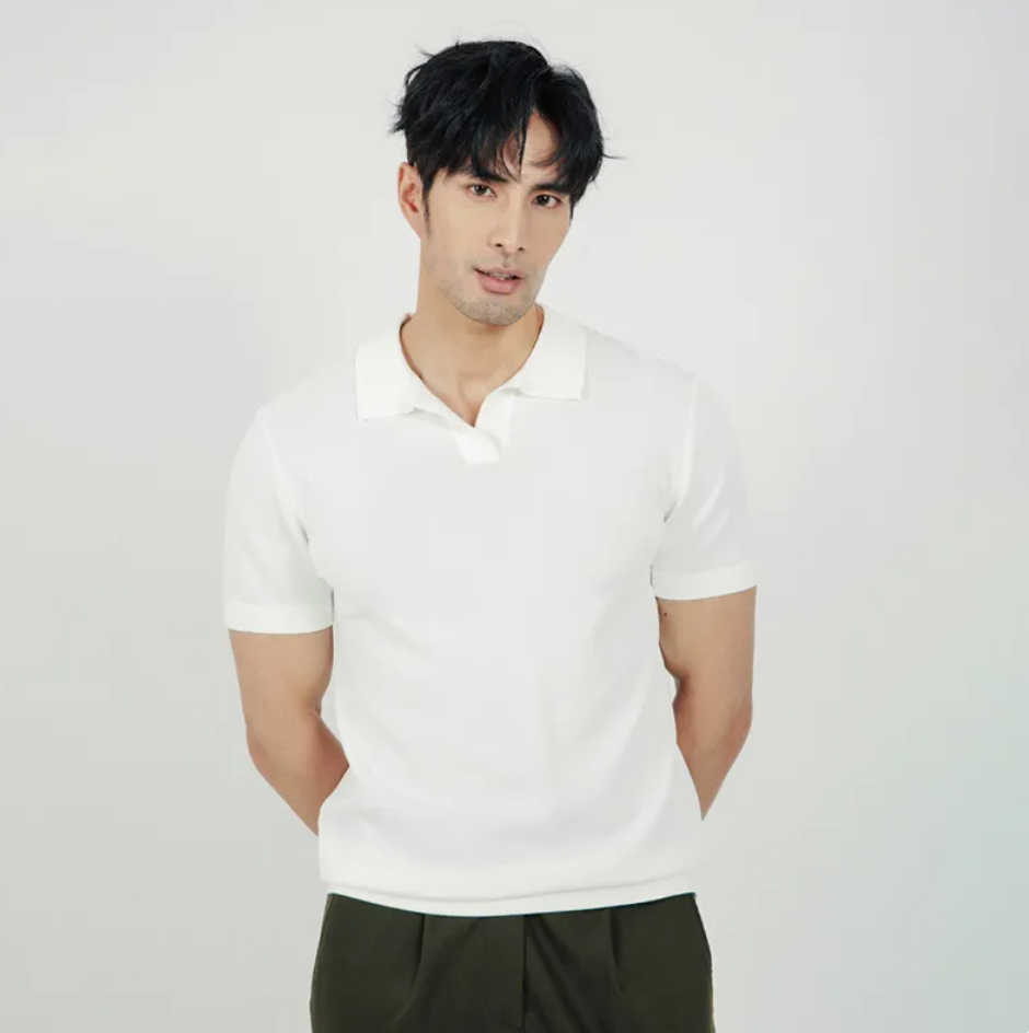 Men's Classic Knit Lapel Polo Shirt