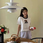 Women's Casual Color Block Cotton T Shirt