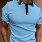 Men's Comfortable Printed Polo Shirt for Casual Wear