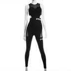 Letter Print Yoga Jumpsuit for Women