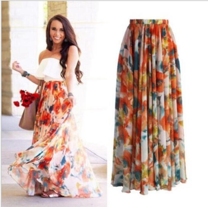 Women's Bohemian Maxi Skirt