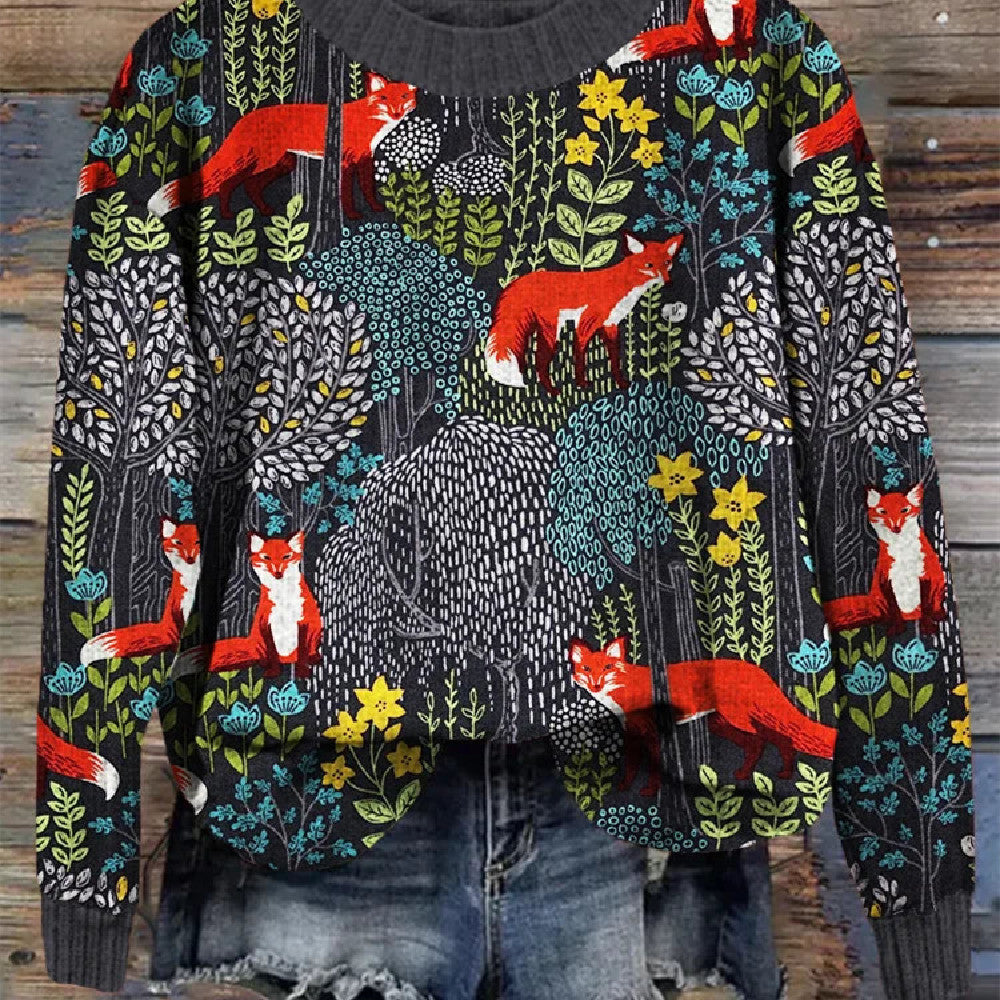 Women's Casual Round Neck Sweater