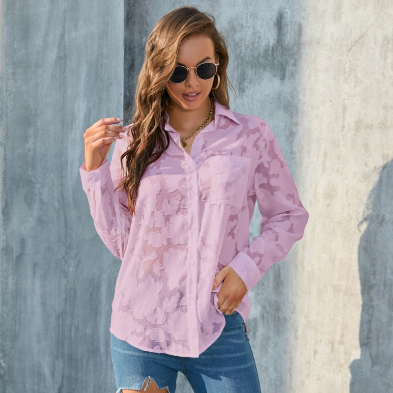 Women's Loose Casual Chiffon Shirt Tops