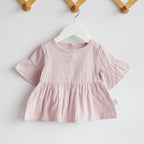Casual Cotton Flared Sleeve Tops for Girls