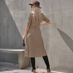 Women's Slim Single Breasted Shirt Dress Women's Dresses Unbranded