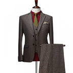 Men's Wool Tweed Tuxedo and Suit Set