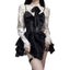 Women's Lace Halter Shirt Dress Set