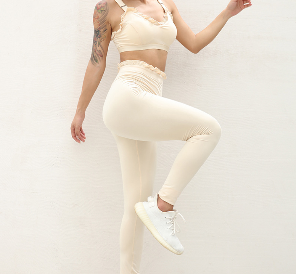 Women's Lace Edge Activewear Yoga Set