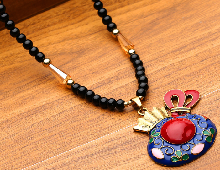 Long Sweater Necklace with Versatile Beads