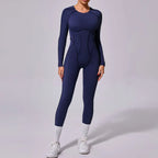Women's Winter One-piece Sports Yoga Jumpsuit Backless Tight Jumpsuit