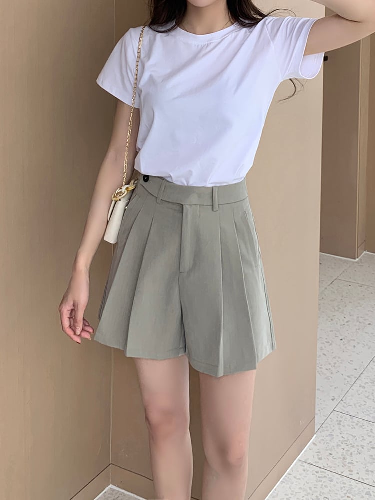 Women's Pleated Skirt Shorts