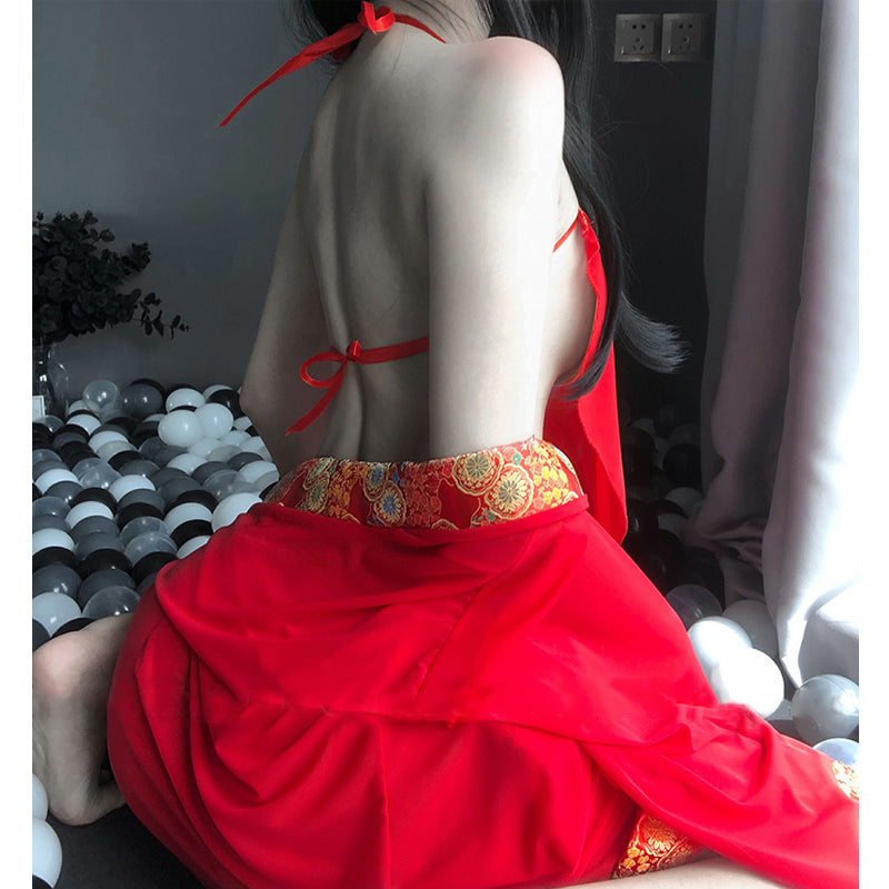 Women's Sensual Lingerie Set With Traditional Chinese Elements