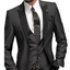 Men's Three-Piece Wedding Suit Men's Coats Unbranded Black XS