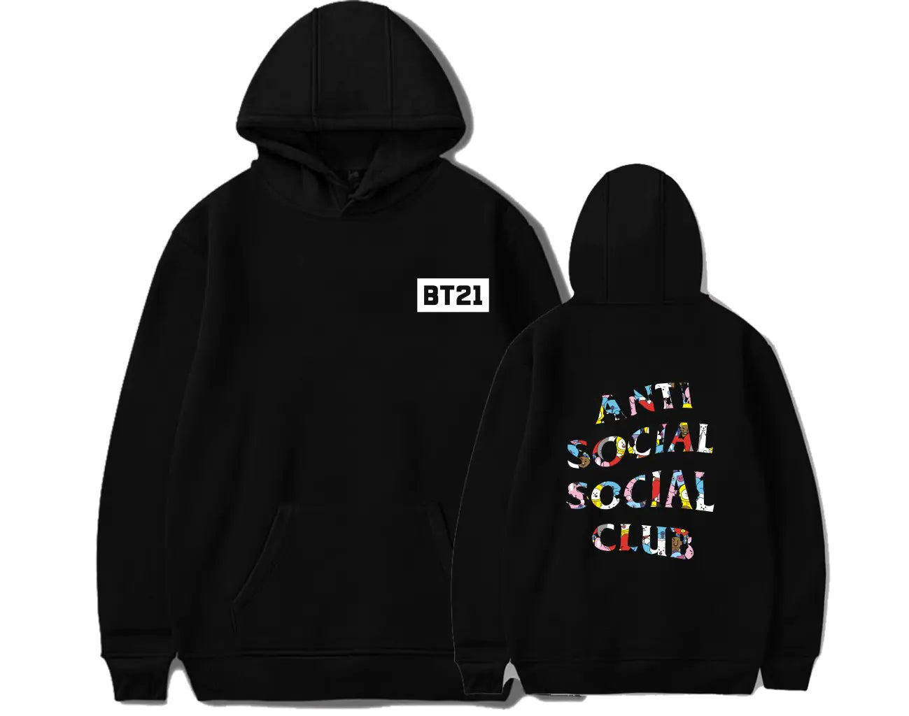 Unisex BTS Cartoon Style Hoodie And Merchandise Hoodie