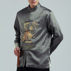 Men's Chinese Style Embroidered Dragon Jacket