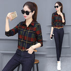 Women's Plaid Long Sleeve Shirt