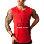 Men's Summer Cotton Sleeveless Gym Tank Top Men's Activewear Tops Unbranded Red M