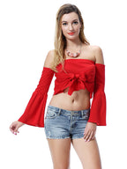 Women's Off Shoulder Summer Crop Top