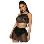 Women's Rhinestone Lingerie Set