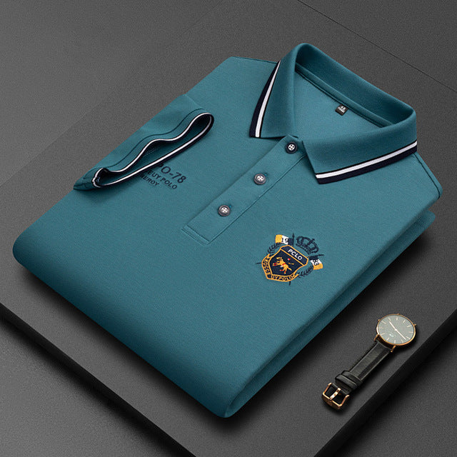 Men's Casual Short Sleeve Embroidered Tops