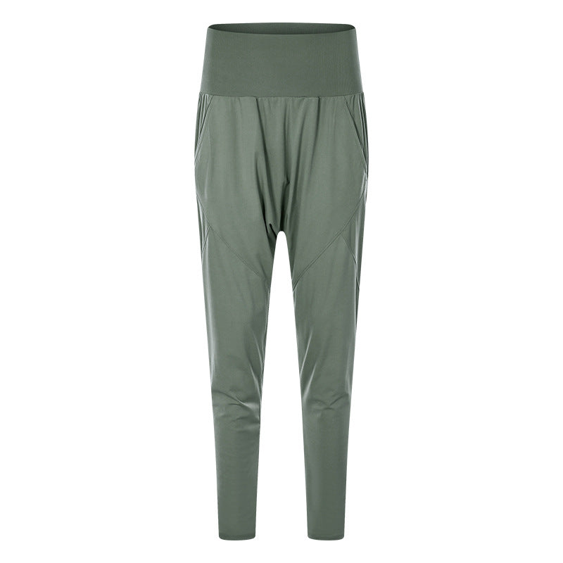 Women's Loose Fit Harem Pants with Pockets for Yoga Women's Bottoms / Pants Unbranded Green M