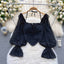 Women's Aesthetic White Blouse ILLUSION CO Black S