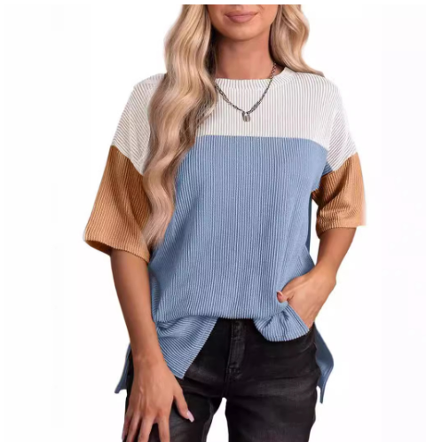 Women's Short Sleeve Pullover T Shirt
