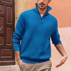 Men's Versatile Polo Zipper Turtleneck Tops