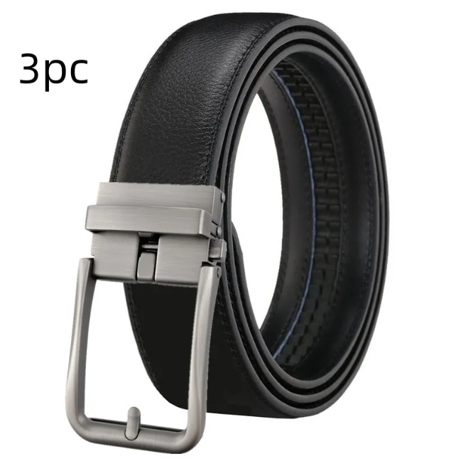 Men's Automatic Hollow Buckle Leather Belt