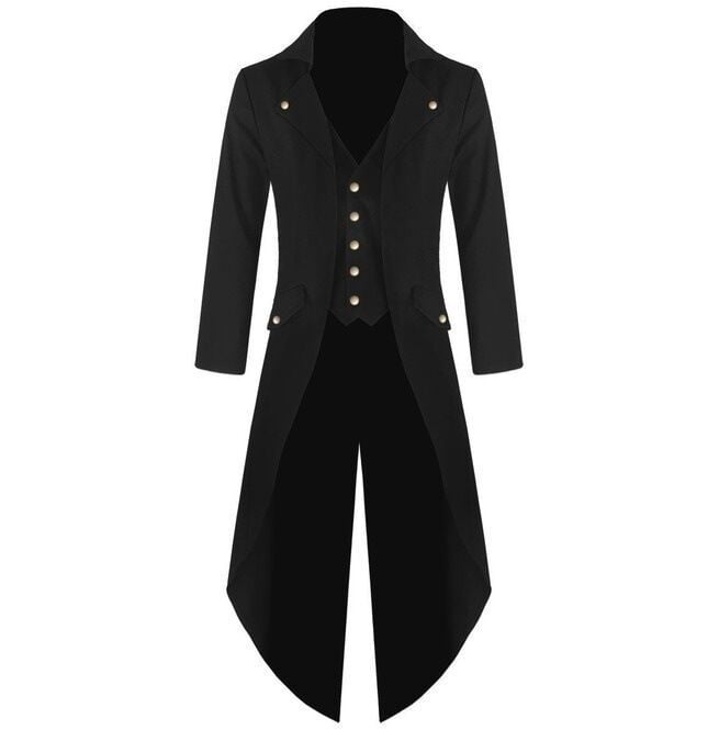 Men's Long-sleeved Irregular Solid Color Tuxedo