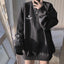 Women's Casual Loose Sweater Women's Sweatshirt Unbranded Black M