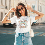 Women's 90s Graphic Smile Letter T Shirt