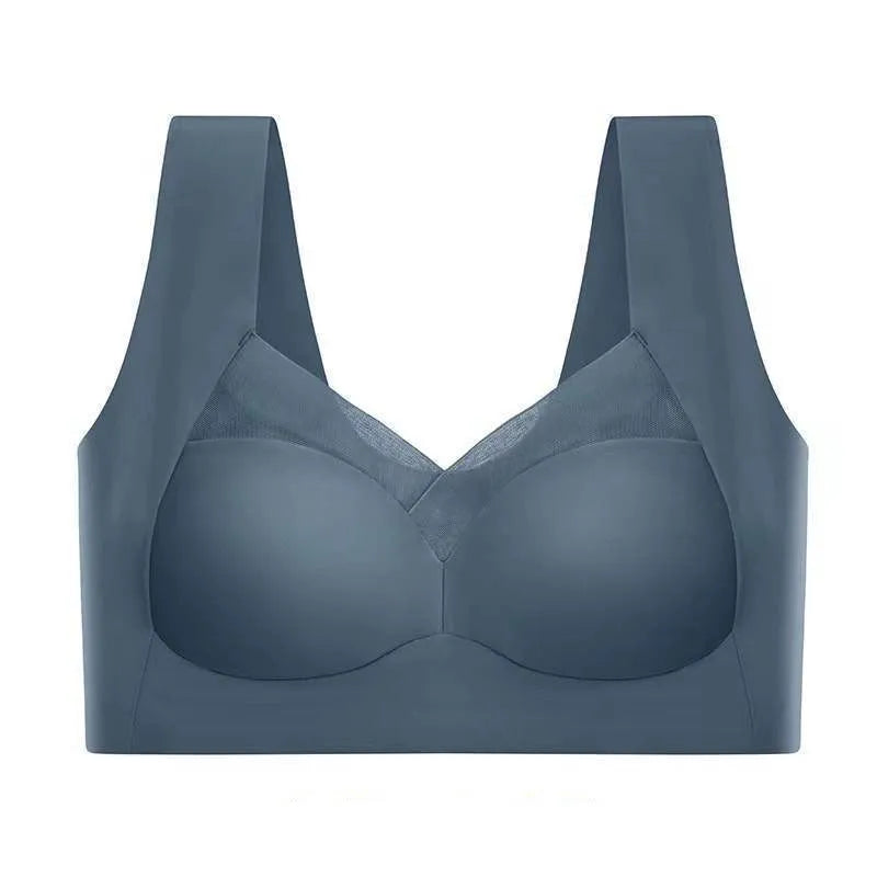 Womens One Piece Fixed Latex Cups Non Marking Sports Bra