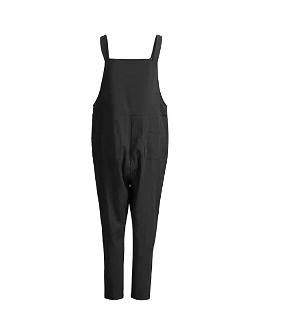 Women's Cotton Linen Overall Jumpsuit