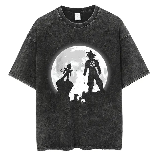 Anime Dragon Ball Washed Oversized Tshirt