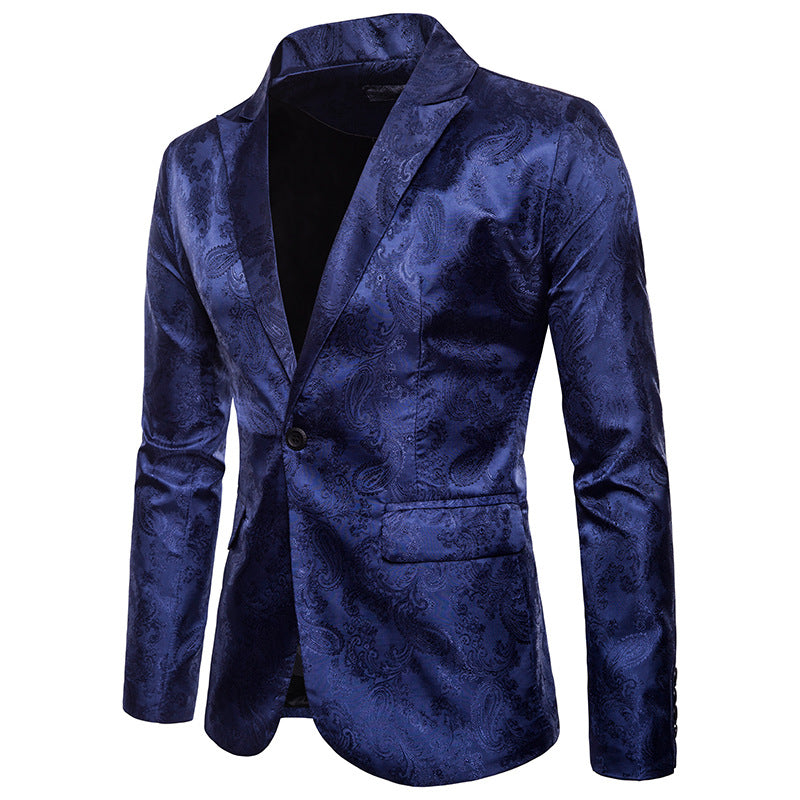 Men's Suit with Stylish One-Button Design and Fit