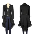 Steampunk Black Gothic Victorian Ladies Tuxedo Jacket Women's Coat Unbranded