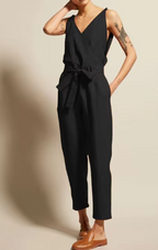 Women's V Neck Sleeveless Jumpsuit